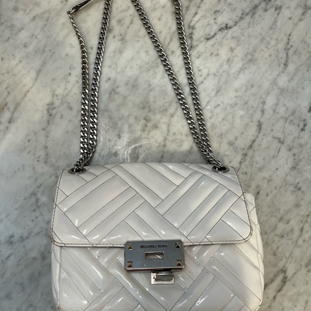 White Michael Kors purse